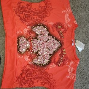 Ladies Juniors SouthPole Crop top Sz M Orange